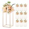 Gold Metal Floral Stand 10PCS Cube Shelves for Wedding Party Decor